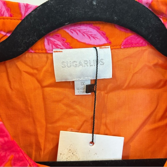 Sugarlips Rea Floral Stacie Button Down Mini Dress, 1X - Picture 6 of 8